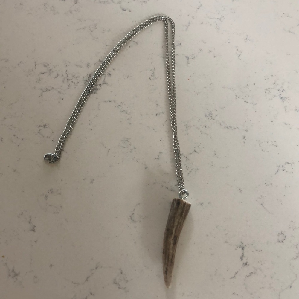 Antler tip necklace